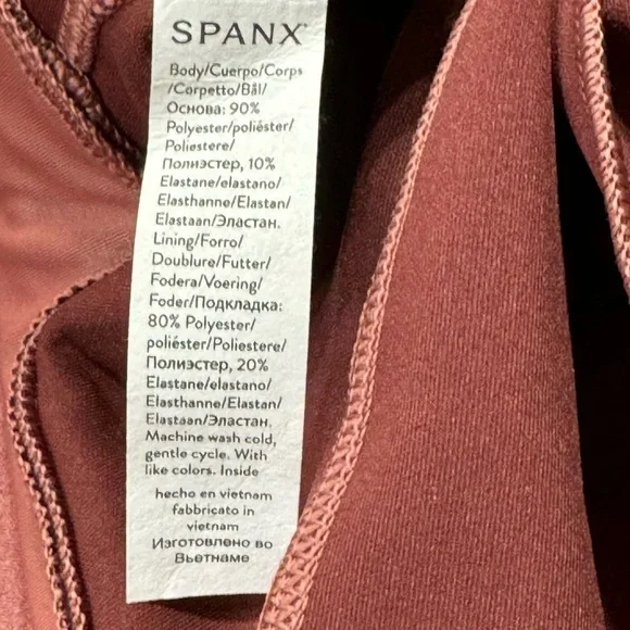 Spanx Faux‎ Suede Leggings Rich Rose Size Small Women - Picture 5 of 12